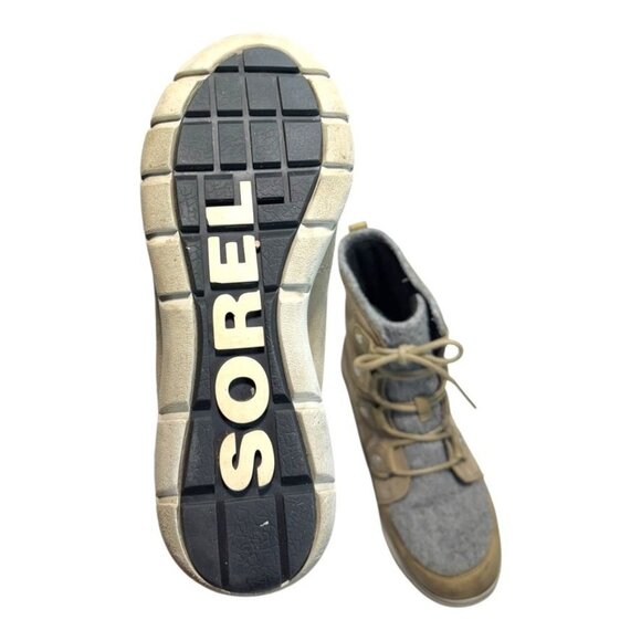 Sorel Joan Explorer Leather Boots Beige/Gray Size 9.5 - Picture 7 of 9
